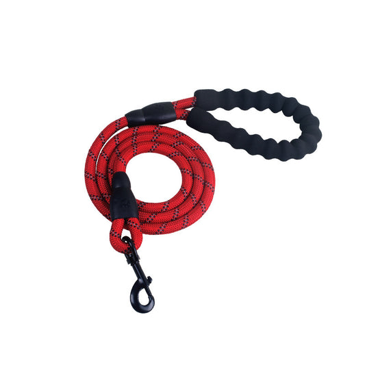 Reflective Nylon Dog Leash – Durable Pet Walking & Training Rope for All Dog Sizes