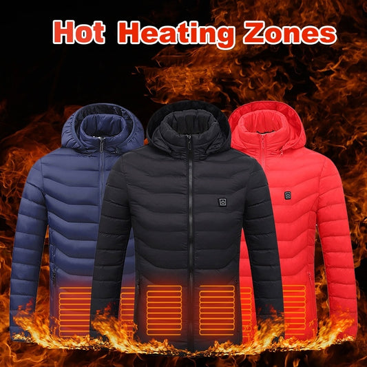 USB Heated Jacket – Waterproof, 3 Heat Settings, Instant Warmth for Winter